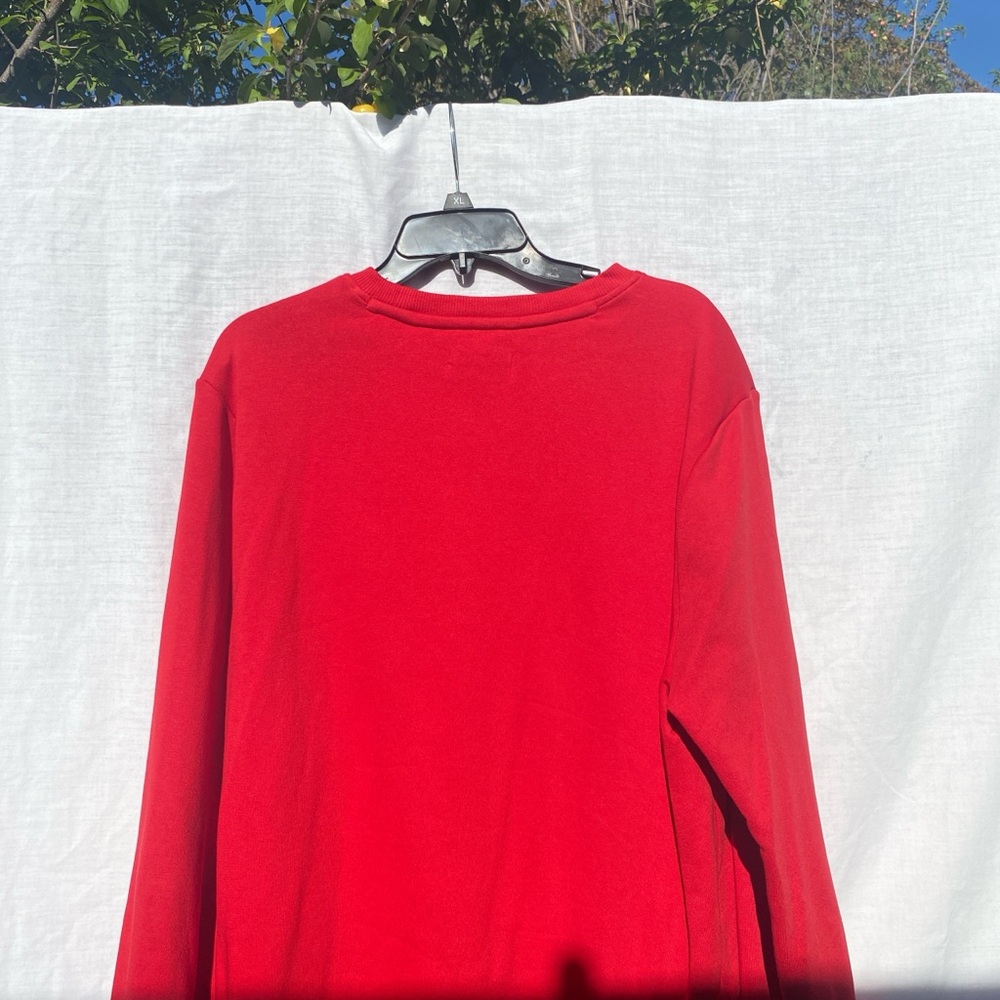 Calvin Klein Red Crew Neck Sweatshirt Pullover Mens Size L - Picture 2 of 2